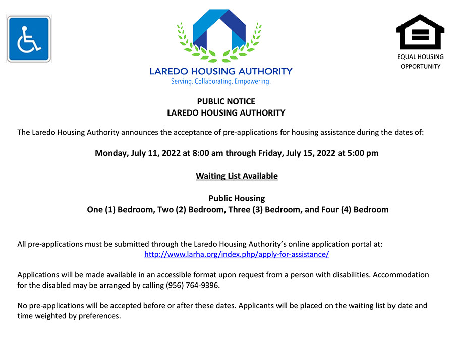 LHA to open Public Housing Waiting List